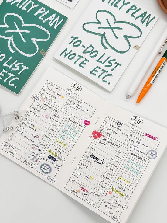 워크브릿지 클로버 데일리 플래너 1달 간편기록