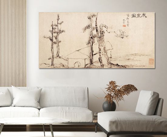 추사 김정희 세한도 소나무 그림 한국화 거실 풍수