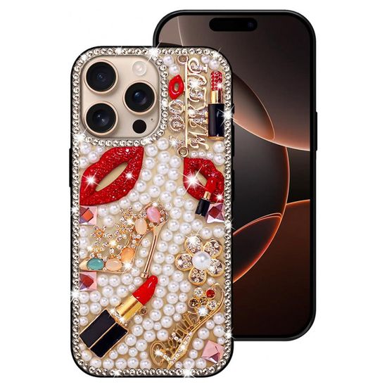 아이폰17 16 15 14 13 12 큐빅 진주 데코덴 폰 케이스