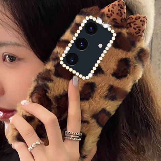 갤럭시 Z폴드 Z플립 6 5 4 3 레오파드 리본 털 케이스