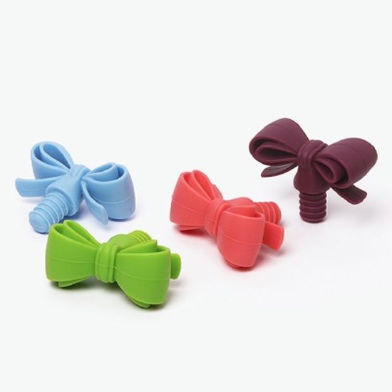 Ribbon Wine Stopper - Sky Blue