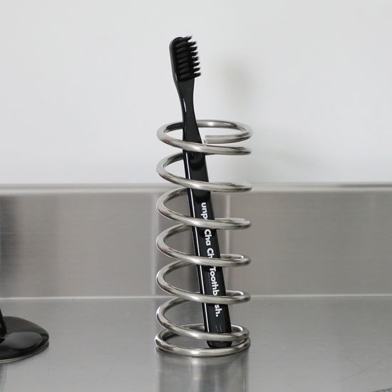스테인레스 스프링 칫솔 다용도 수납 홀더