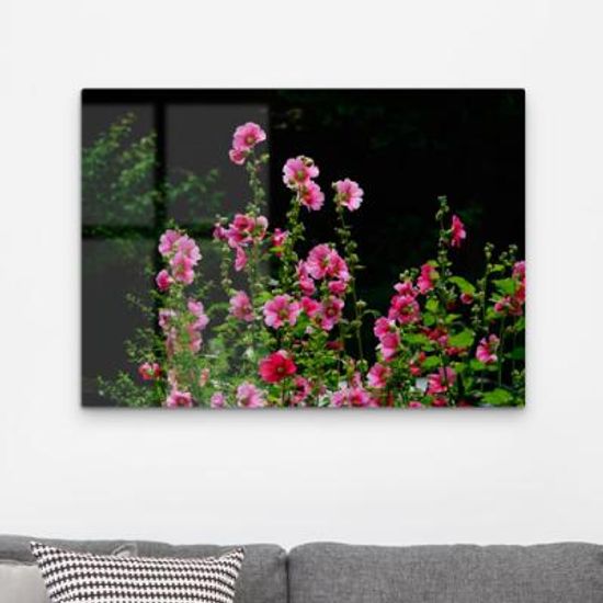 da257-폼아크릴액자78CmX56Cm_분홍색접시꽃밭