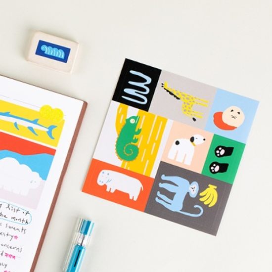 리틀띵스 리무버 스퀘어 스티커 (3 sheets)