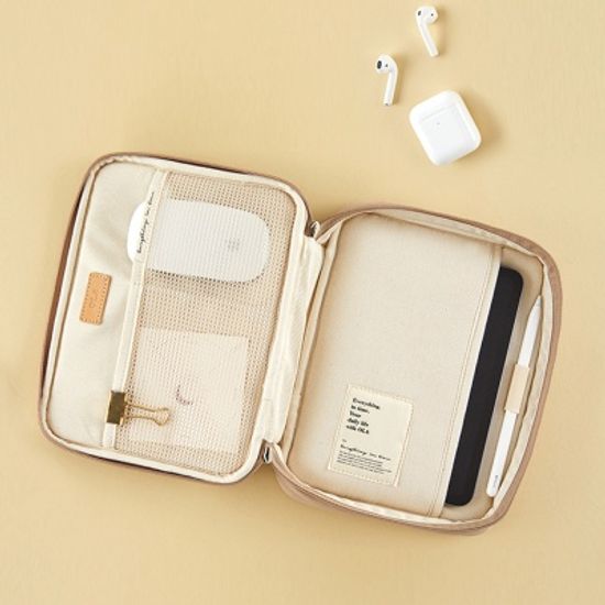 에크루 레더 아이패드미니 파우치