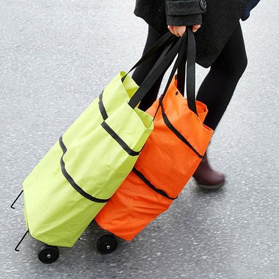 아이디어 휴대용 장바구니 접이식 시장바구니 핸드카