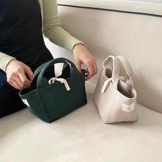 리본 래빗백 미니백 토트 / 그린