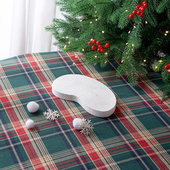 눈내린 스티로폼 받침 1P (반짝이 가루)