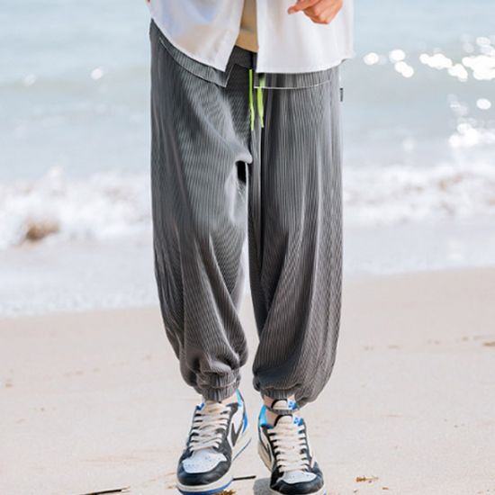 조거 팬츠 플리츠 바지 밴딩 여름