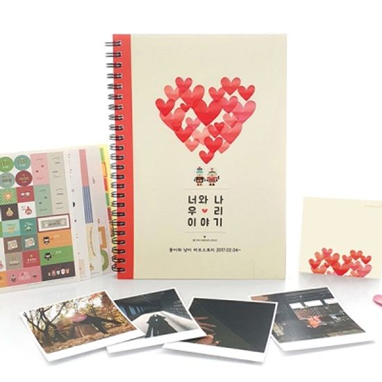 제이로그 커플 다이어리(커플가계부) SET-러브블라썸