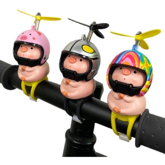 프로펠러 헬멧 돼지 자전거 오토바이 장식 악세사리