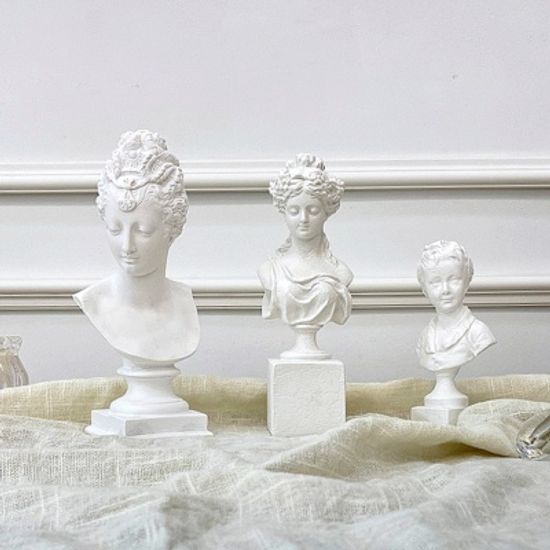 감성 조각상 오브제 빈티지 엔틱 크랙 소년 석고상