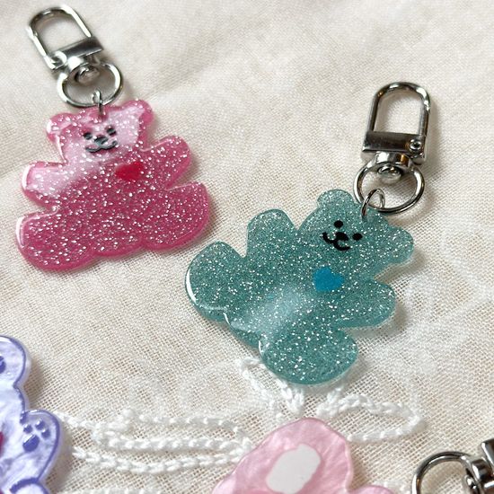 납작귀요미 D고리형 키링