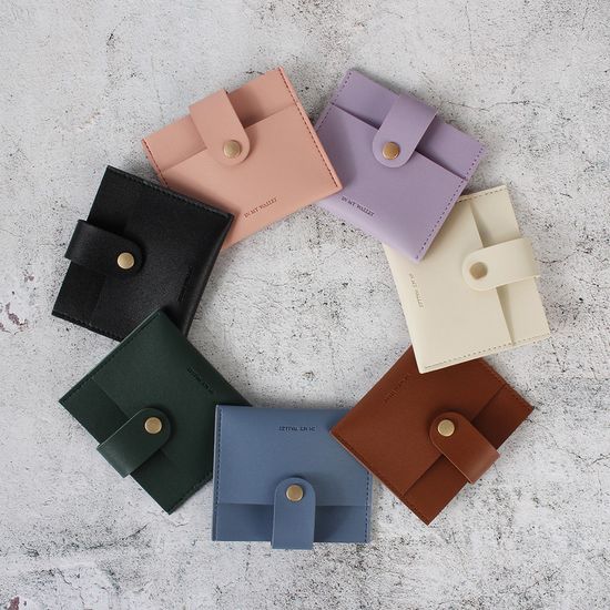 리코즈 버튼 하프월렛 남자 여자 반지갑