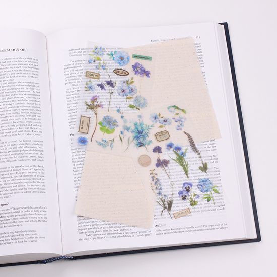 판박이스티커_보태니컬 파랑