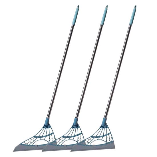 실리콘빗자루 실리콘 청소 욕실 고무비 블루 E709