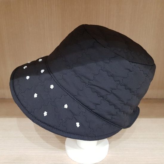 [애슬릿]누빔 패딩 잔꽃 여성 벙거지 겨울 방한 모자