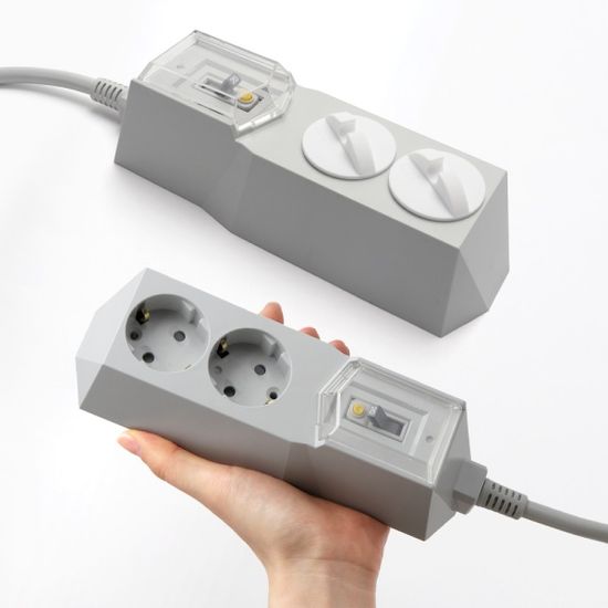 고용량 과부하 누전차단 멀티탭 2구 7M 그레이