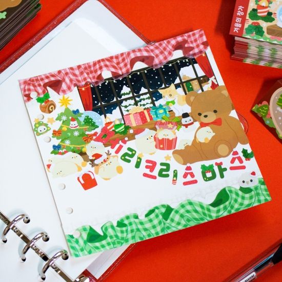 크리스마스 파티 스티커 - 2종 세트 