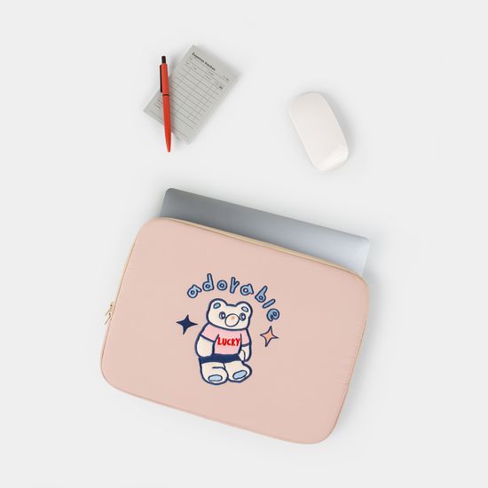 자수 노트북파우치_어도러블 테디베어 (11/13/15인치)