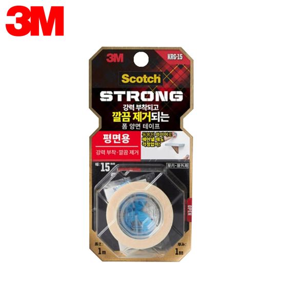 3M 스카치 강력 부착 깔끔 제거 폼 양면테이프 KRG-15