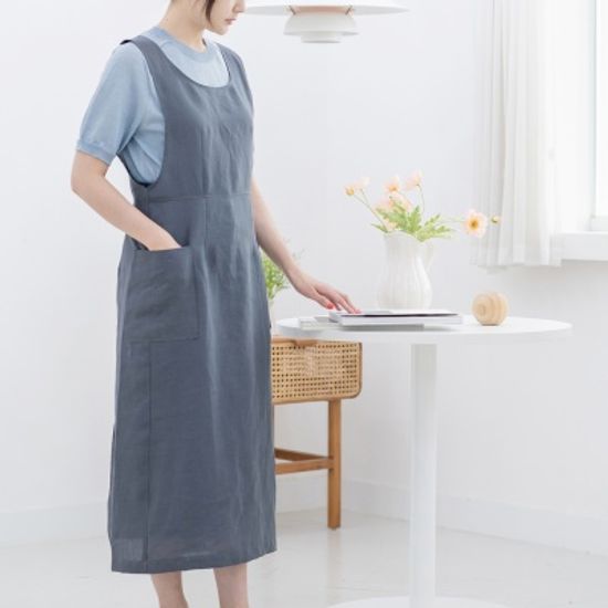 케이블랑 린넨 레이어드 앞치마 (8colors)