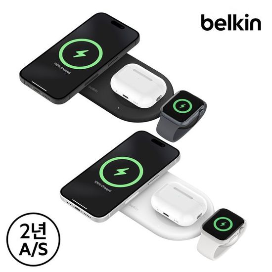 벨킨 Qi2 15W 3in1 마그네틱 무선 충전 패드 WIZ022qc