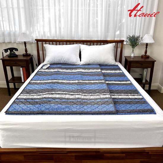 한일 극세사 전기요매트 스트라이프 싱글 HMEB-1000