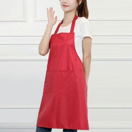 주방 PVC 방수앞치마(레드) 음식점 공방 카페앞치마