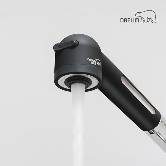 대림바스 디클린 수압상승 항균 주방필터헤드 블랙