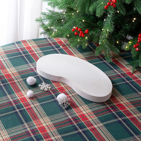 눈내린 스티로폼 받침 1P (반짝이 가루)