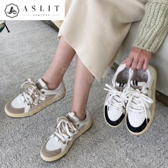[애슬릿]여성 투톤 레이스업 운동화 스니커즈