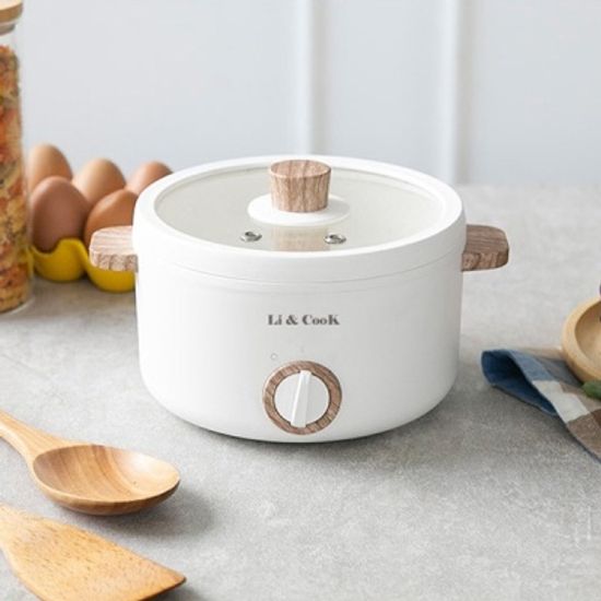 [리앤쿡] 세라믹 멀티쿠커 크림화이트 1.5L