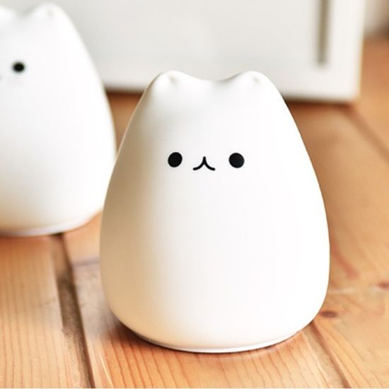 말랑냥이 무선 실리콘 무드등 페이드 고양이 취침등