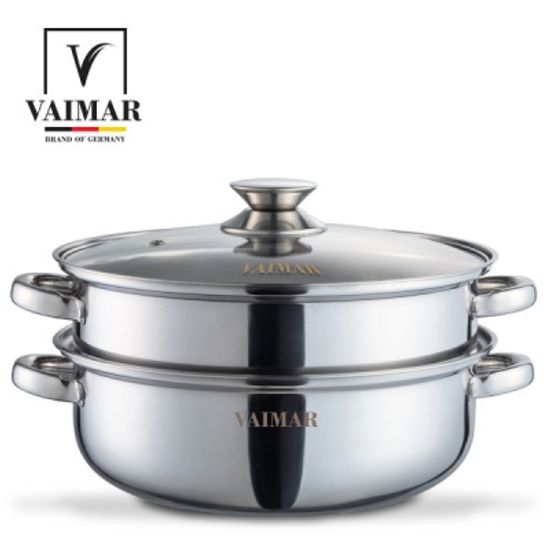 바이마르 인덕션 겸용 스텐 2단 전골 찜솥 28cm