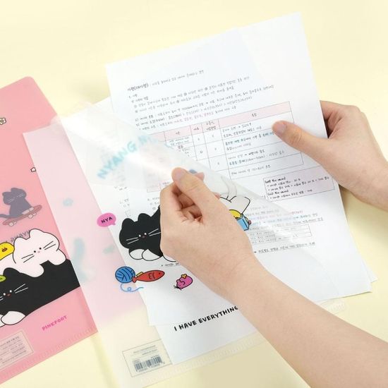 핑크풋 냥냥홀더화일