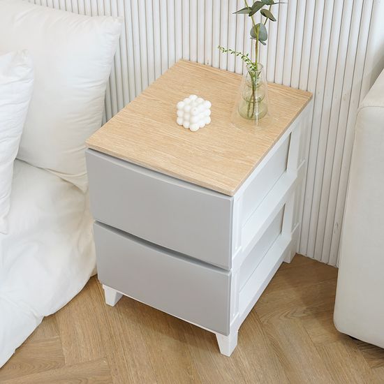 세라비 우드상판 서랍장 일반형 2단 (3color)