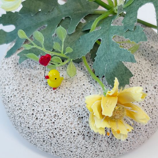 유리 미니어쳐 하트 작은 새