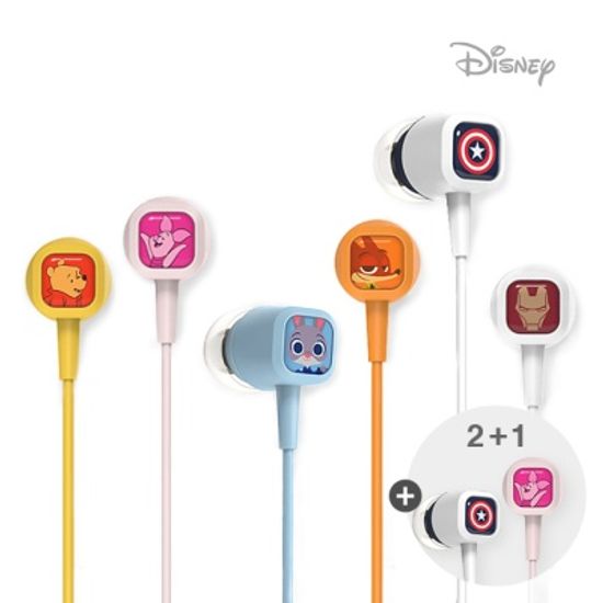1+2 디즈니마블 캐릭터 이어폰 주토피아 어벤져스