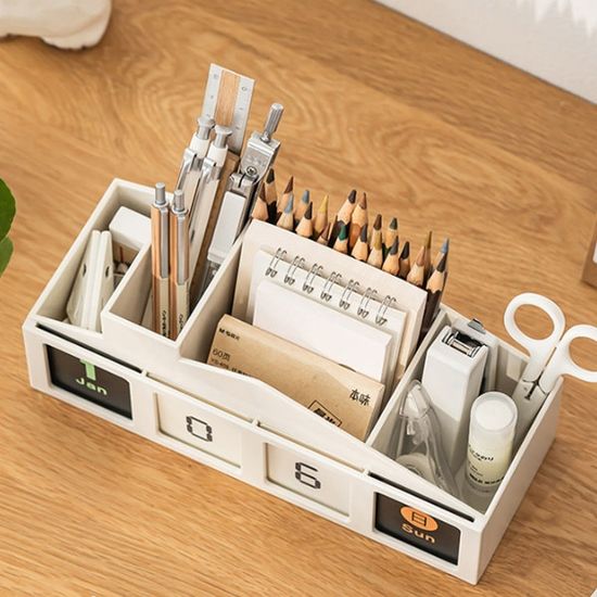 집모양 디자인 만년 달력 연필꽂이 2color