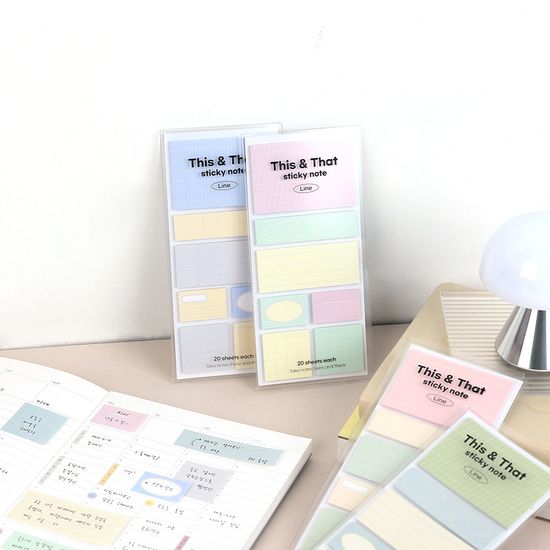 워너디스 디스앤뎃 라인 점착 메모지