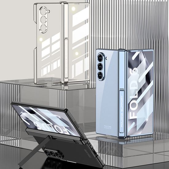 갤럭시z폴드6 마그네틱 힌지 풀커버 투명 하드 케이스