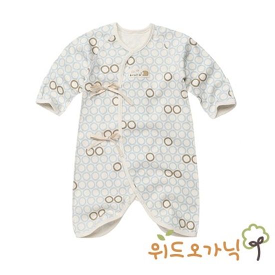 [위드오가닉]오가닉신생아 배냇가운 무당벌레블루