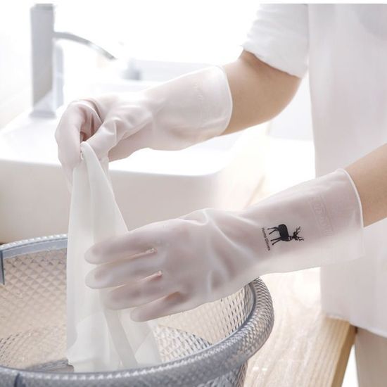 화이트 고무장갑