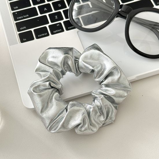 3종 실버 머리끈 헤어 스크런치 악세사리 곱창밴드 