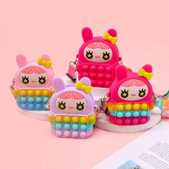 팝잇 미니 크로스백 가방 캐릭터 파빗 푸시팝 말랑이