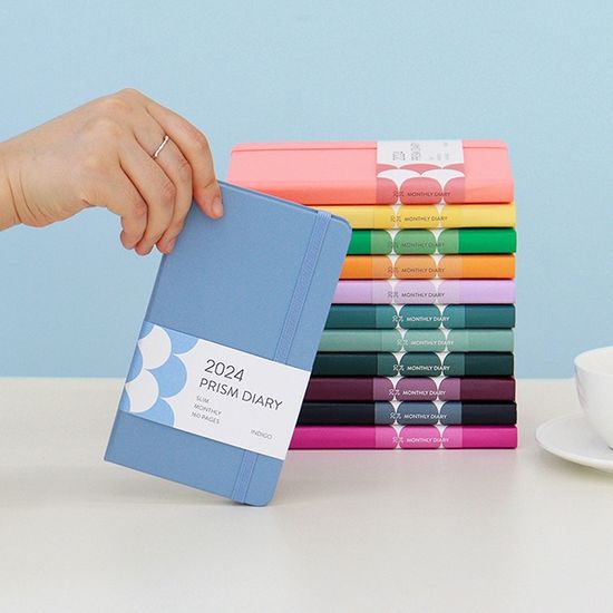 2024 프리즘 슬림 먼슬리 다이어리 (날짜형 월간) 