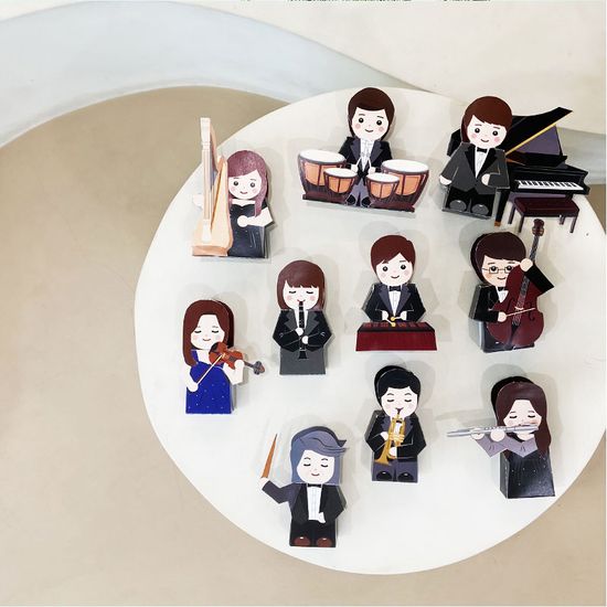 오케스트라SET(오케스트라스티커+페이퍼토이+엽서)