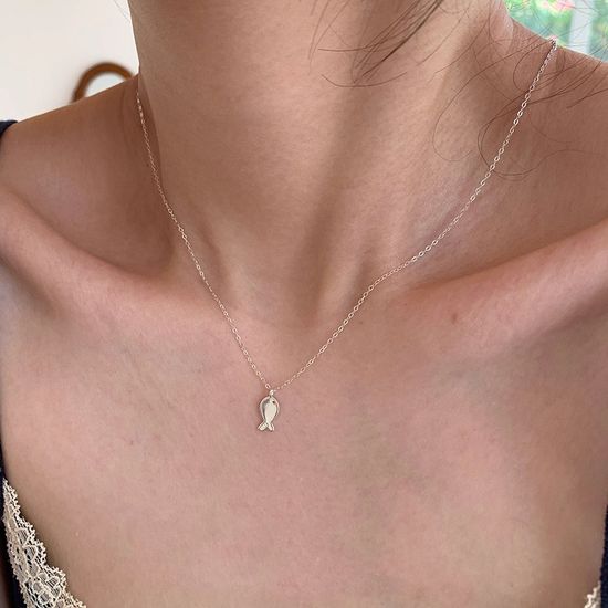 행운의 물고기 목걸이 친구 우정 커플 목걸이 팬던트