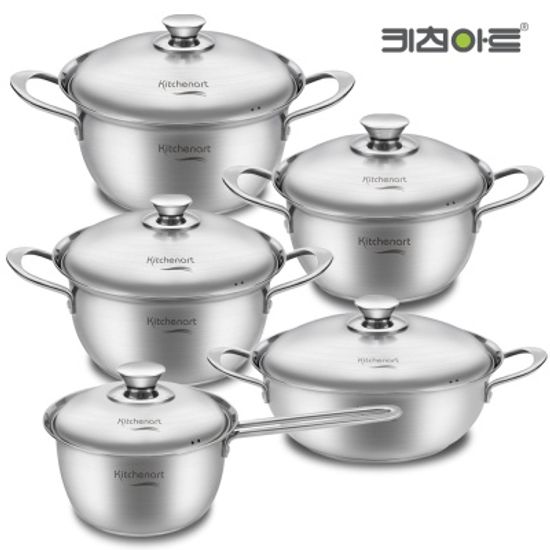 키친아트 베니 인덕션 스텐냄비 5종세트